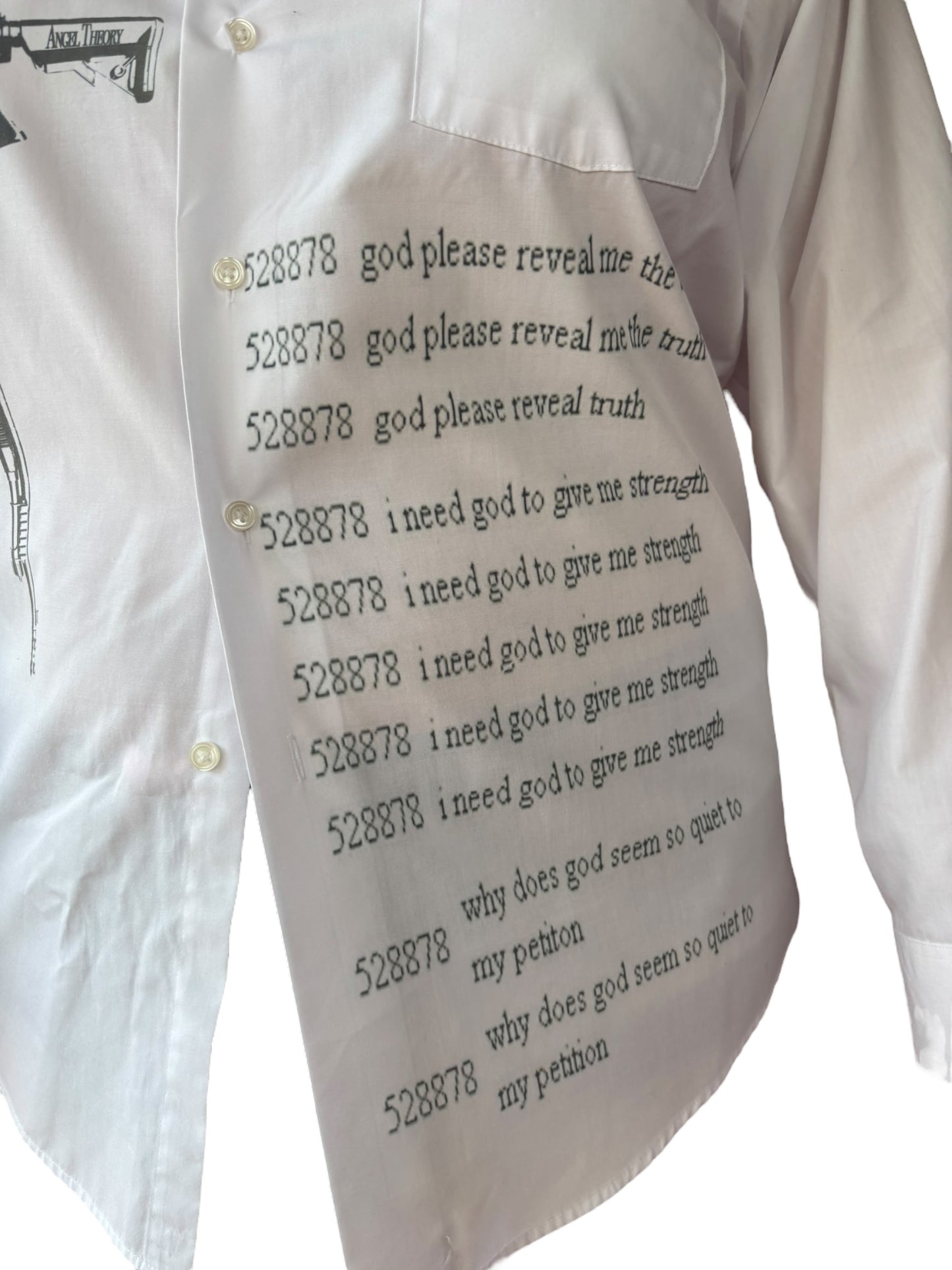 To Pray is to Beg White Button Up - 1X/2X