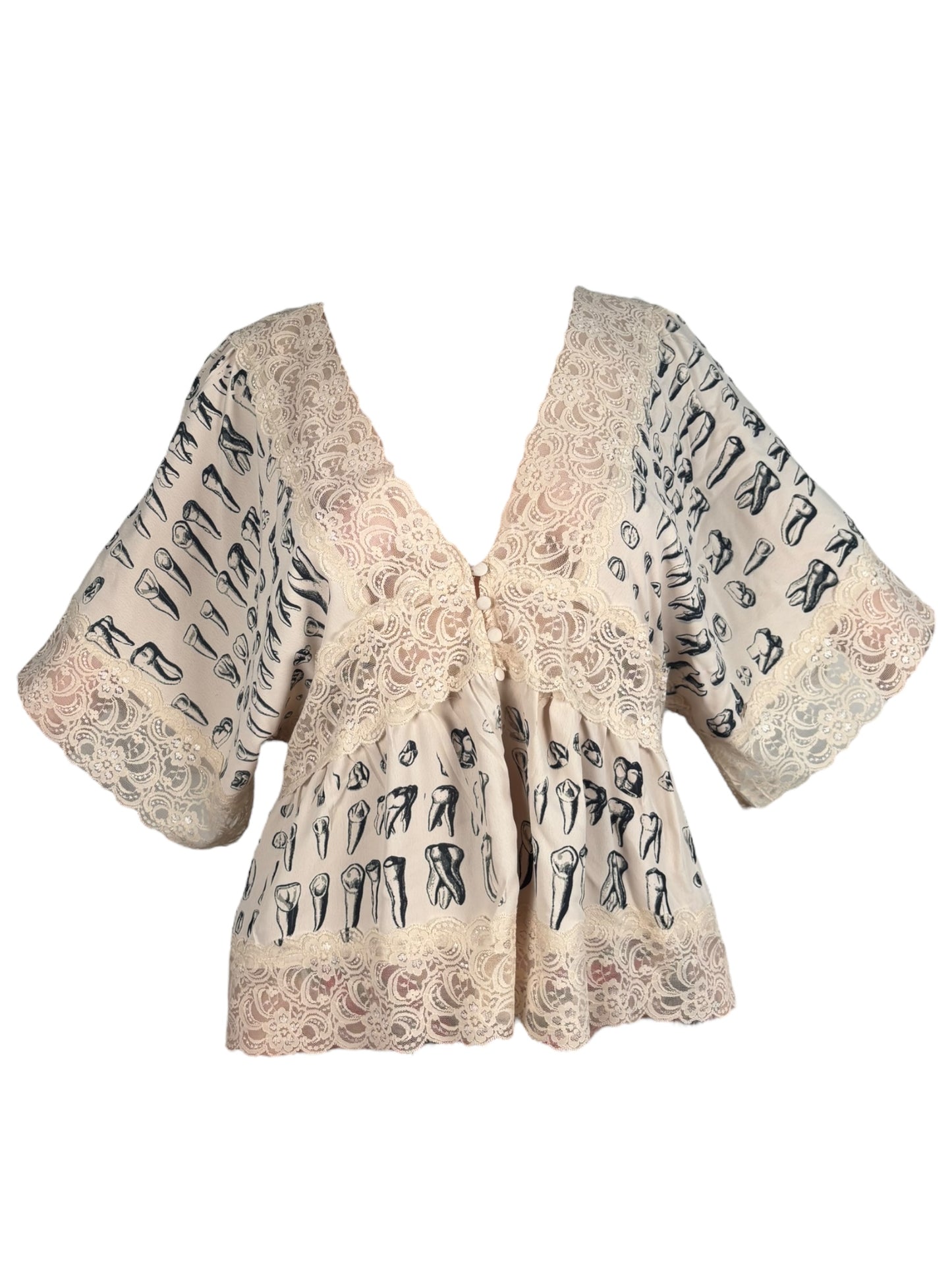 Teething Flutter Lace Blouse - 3X