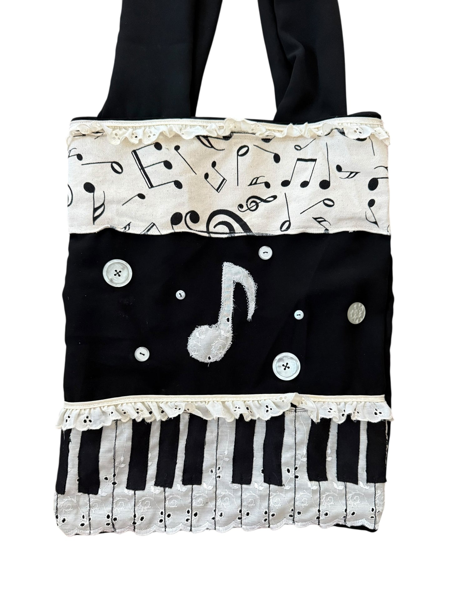 Music=Life Piano Flutter Tote