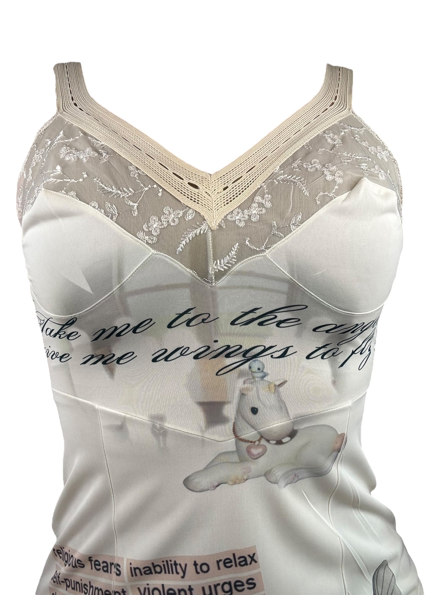 Unicorn Visions White Mini Slip Dress - S/M