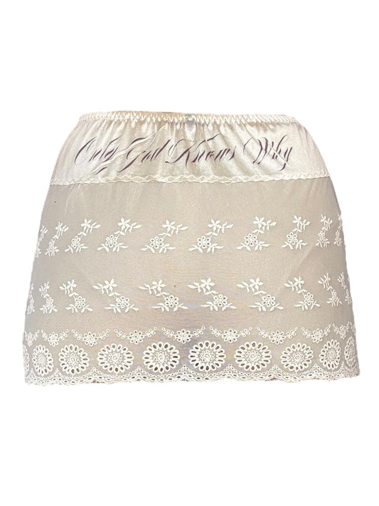 God Only Knows Why Mini Slip Skirt - M/L