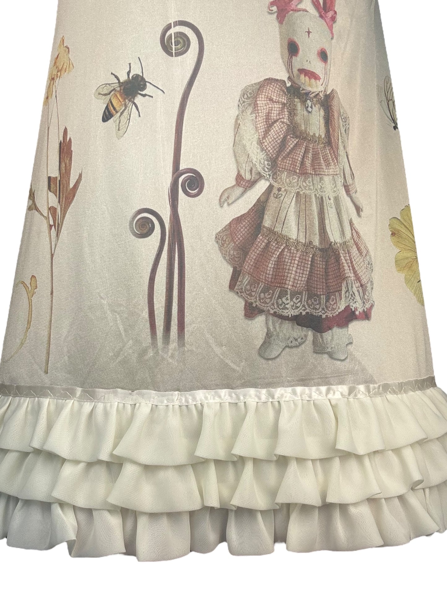 Anhedonia's Garden Ruffle Slip Skirt - L/XL