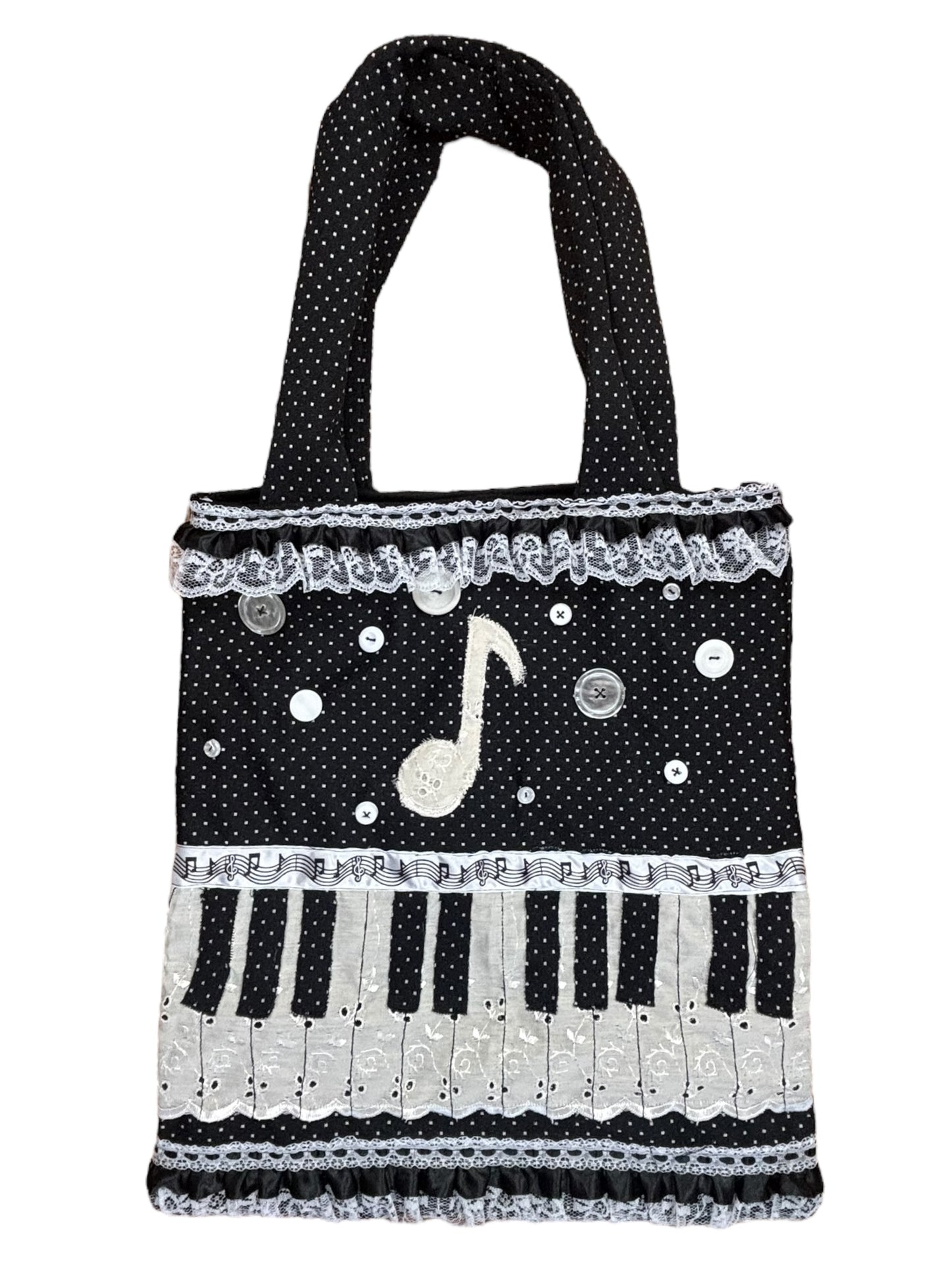 Music=Life Piano Flutter Tote