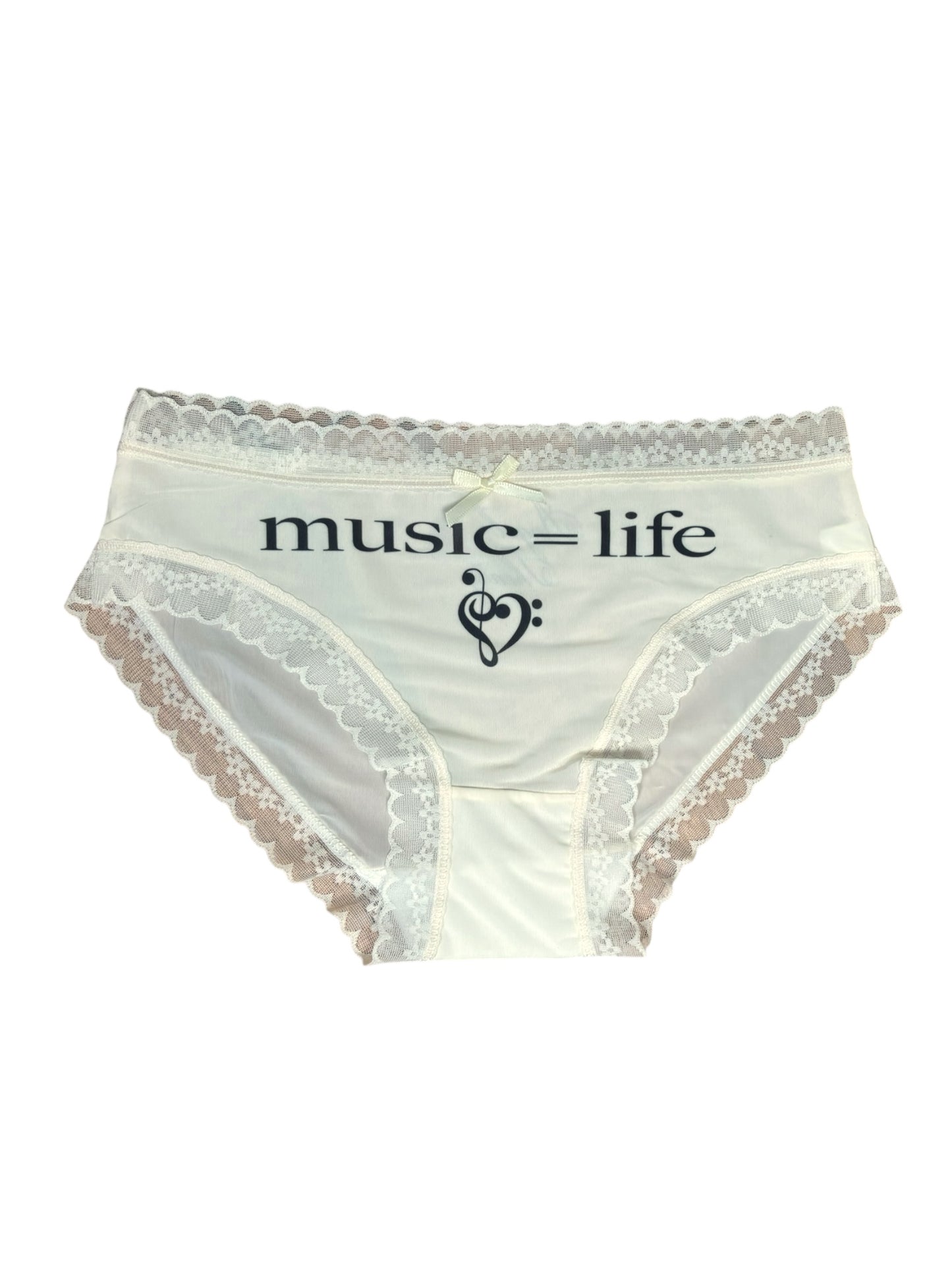 Music=Life Cream Undies