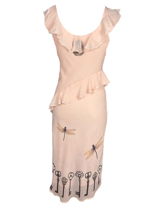 Forlorn Flight Peach Formal Dress - M