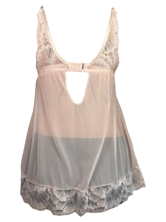 Bleeding Heart Pink Babydoll Top - M