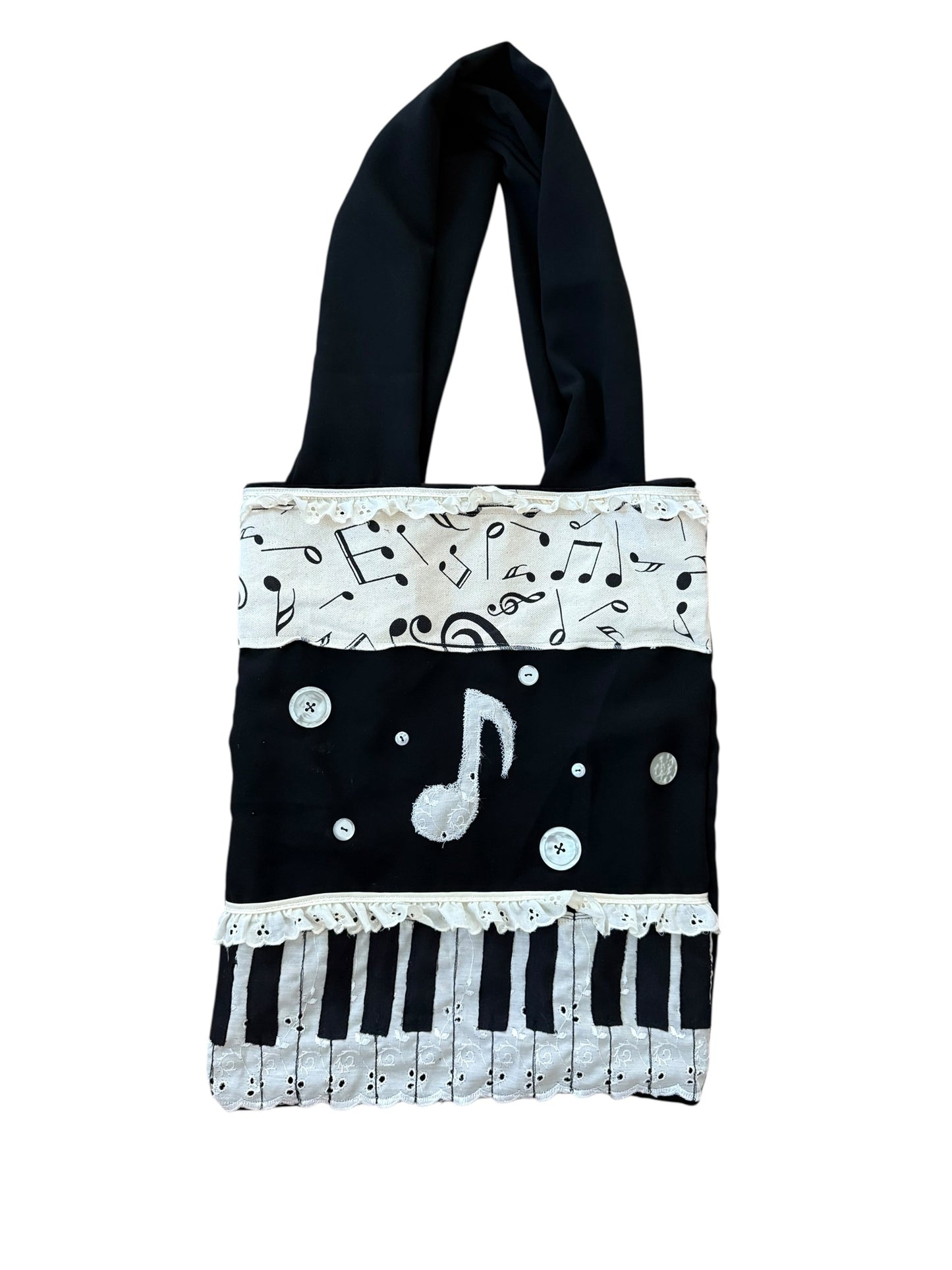 Music=Life Piano Flutter Tote