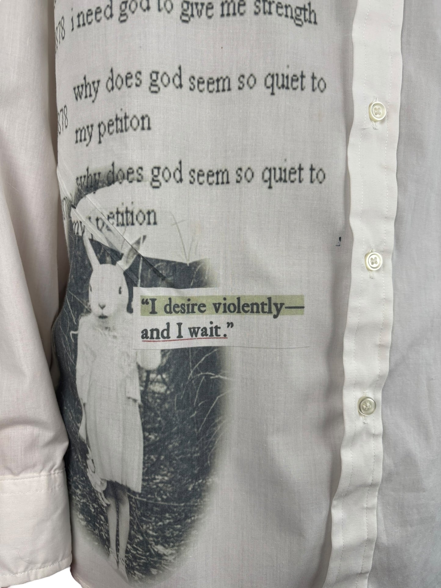 Violent Desires White Button Up - L