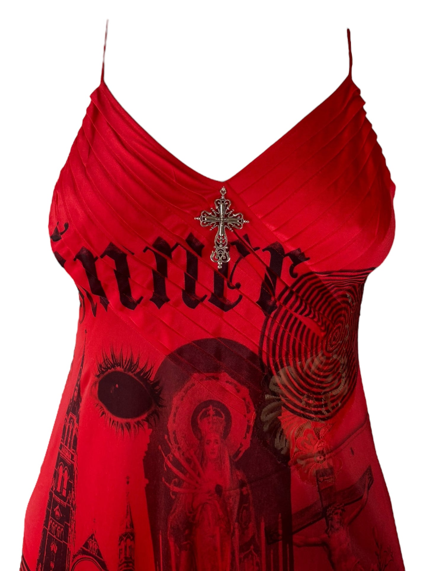 All of Sinners Red Slip Dress - L