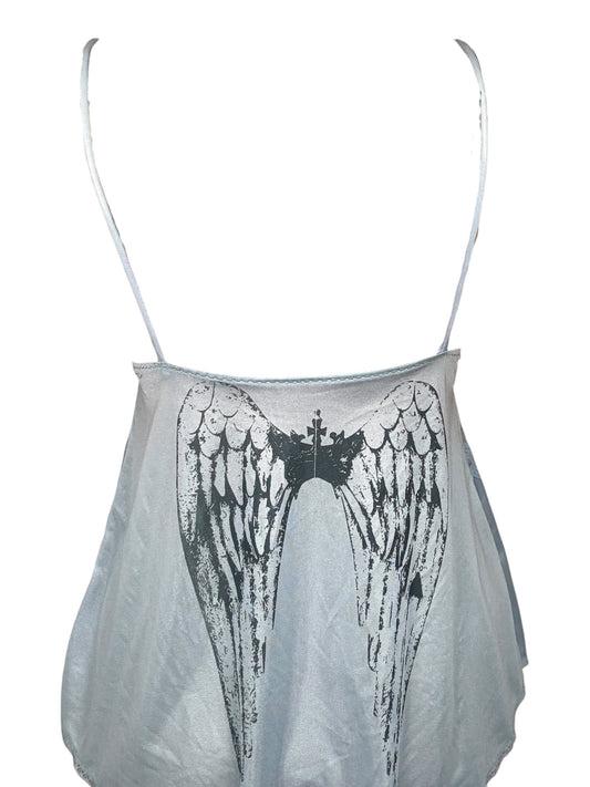 Silent Wings Blue Lace Babydoll Top - M/L