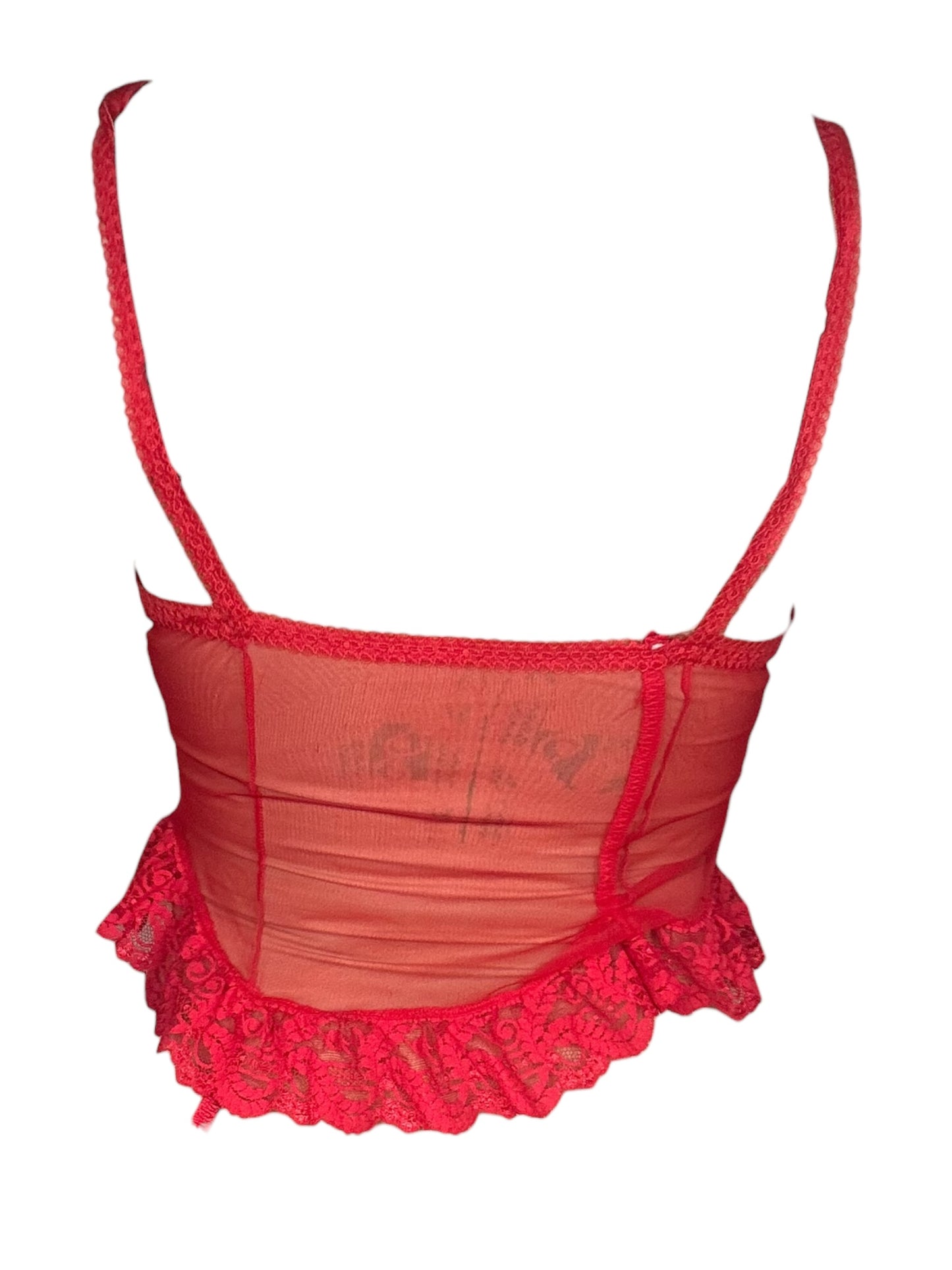 Straightjacket Red Garter Tank - M