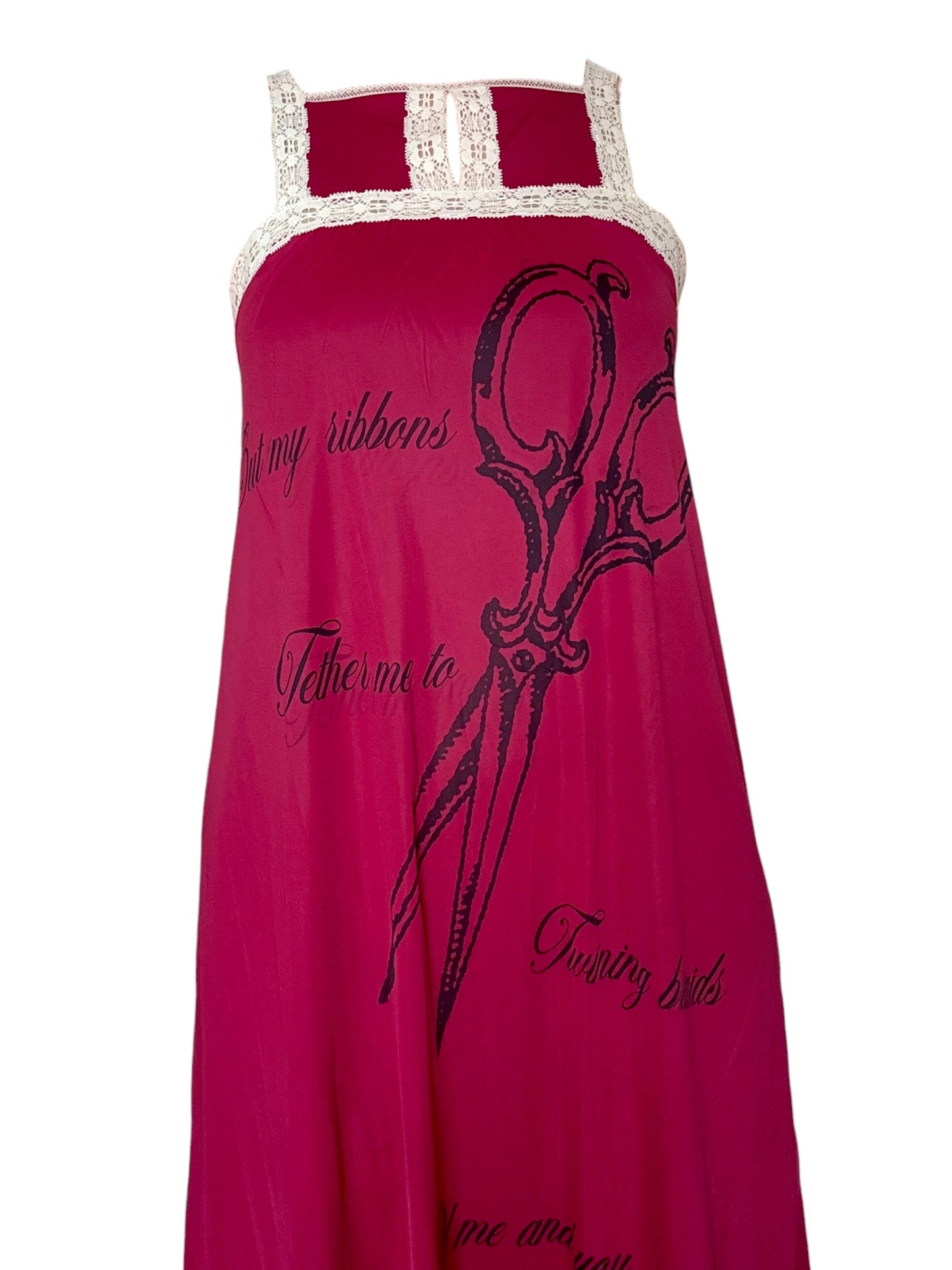 Gated Love Red Slip Dress - L