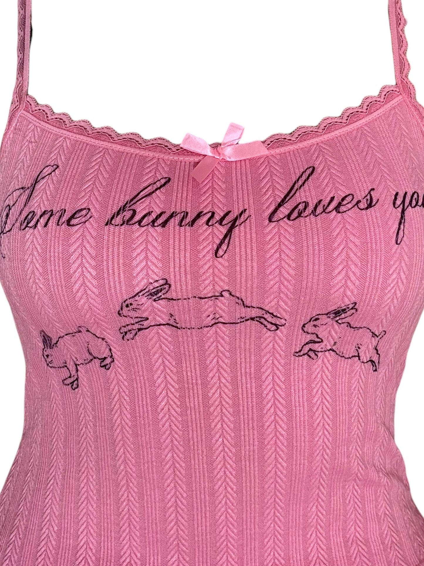 Some Bunny Loves You Pink Tank - M