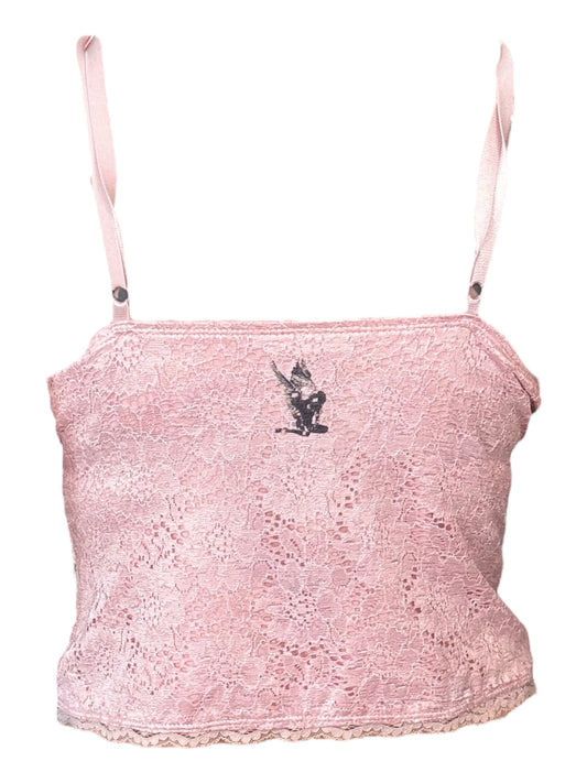 Key to My Heart Pink Lace Tank - M/L