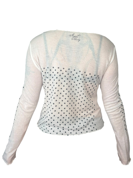 Meow Slouchy Polka Dot Longsleeve
