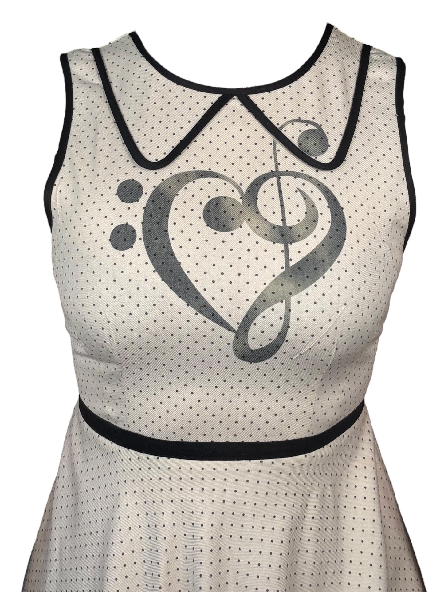 Music=Life Piano Polka Dot Twee Dress - M