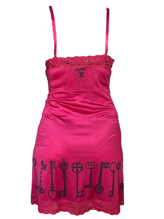 Under Lock and Key Wine Dress - L