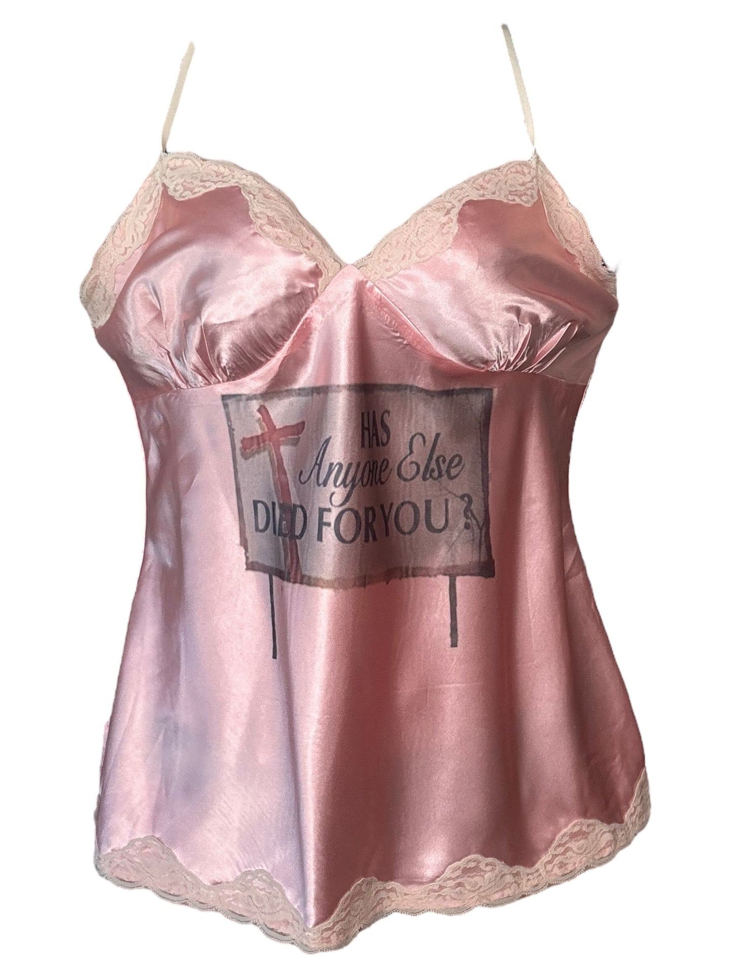 Has Anyone Else Died For You Pink Slip Tank - 2X