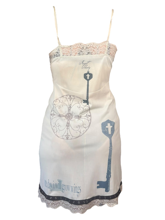 One Day I Will Grow Wings Mint Dress - M/L