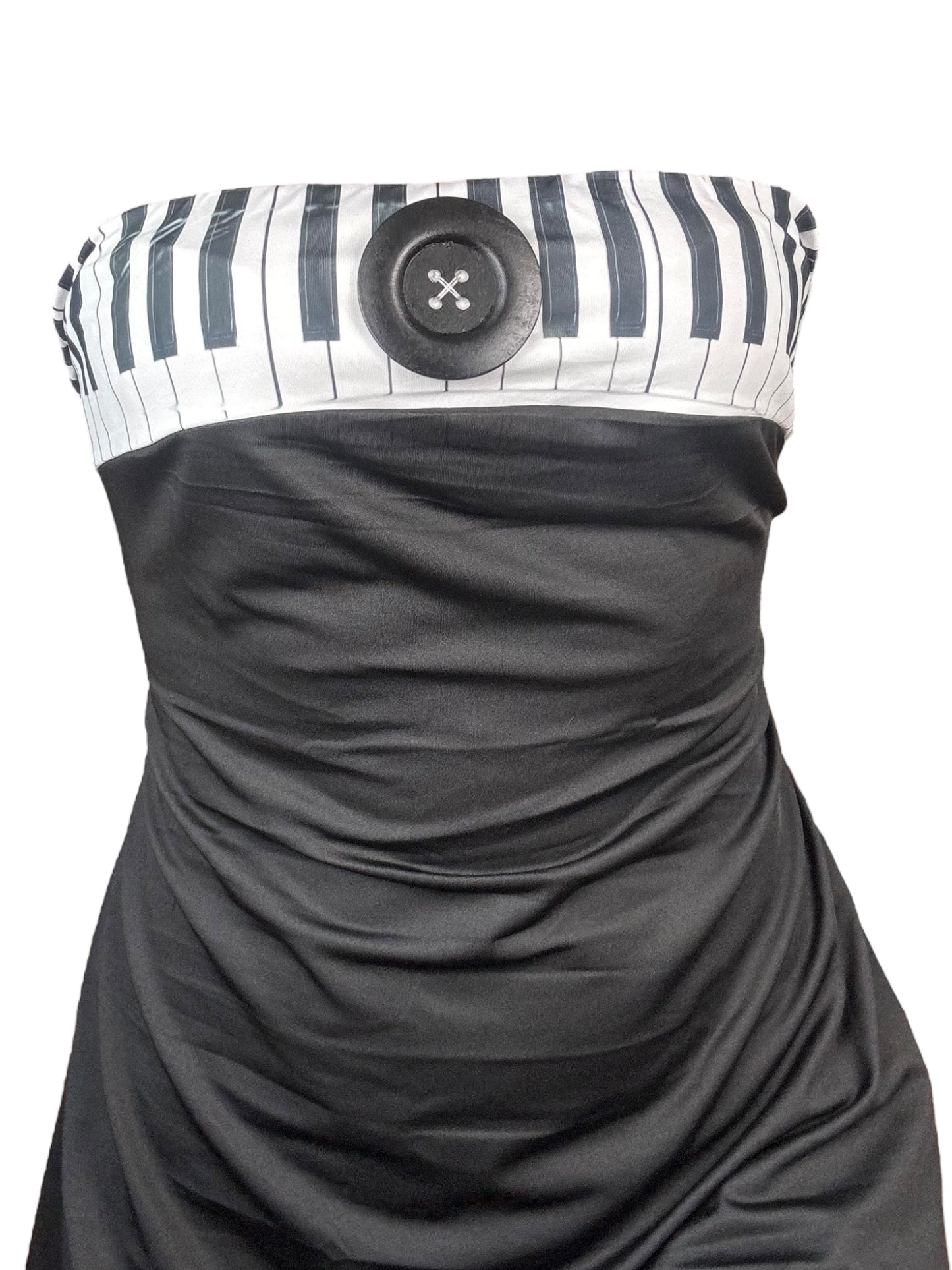 Piano + Button Dress - 2X