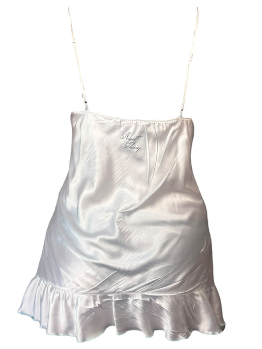 Baptized in Christ White + Teal Babydoll Dress - M