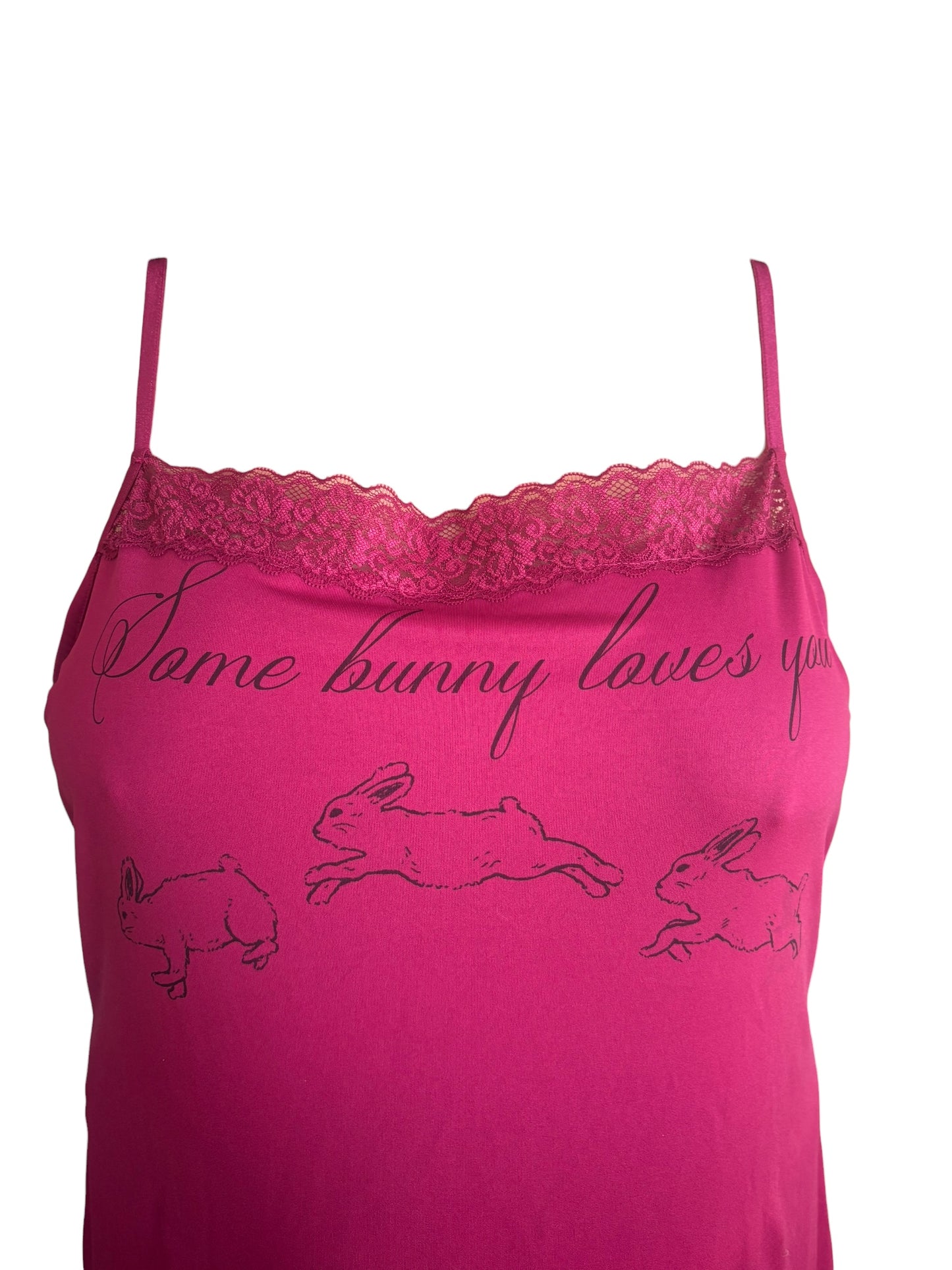 Some Bunny Loves You Magenta Slip Dress - 4X