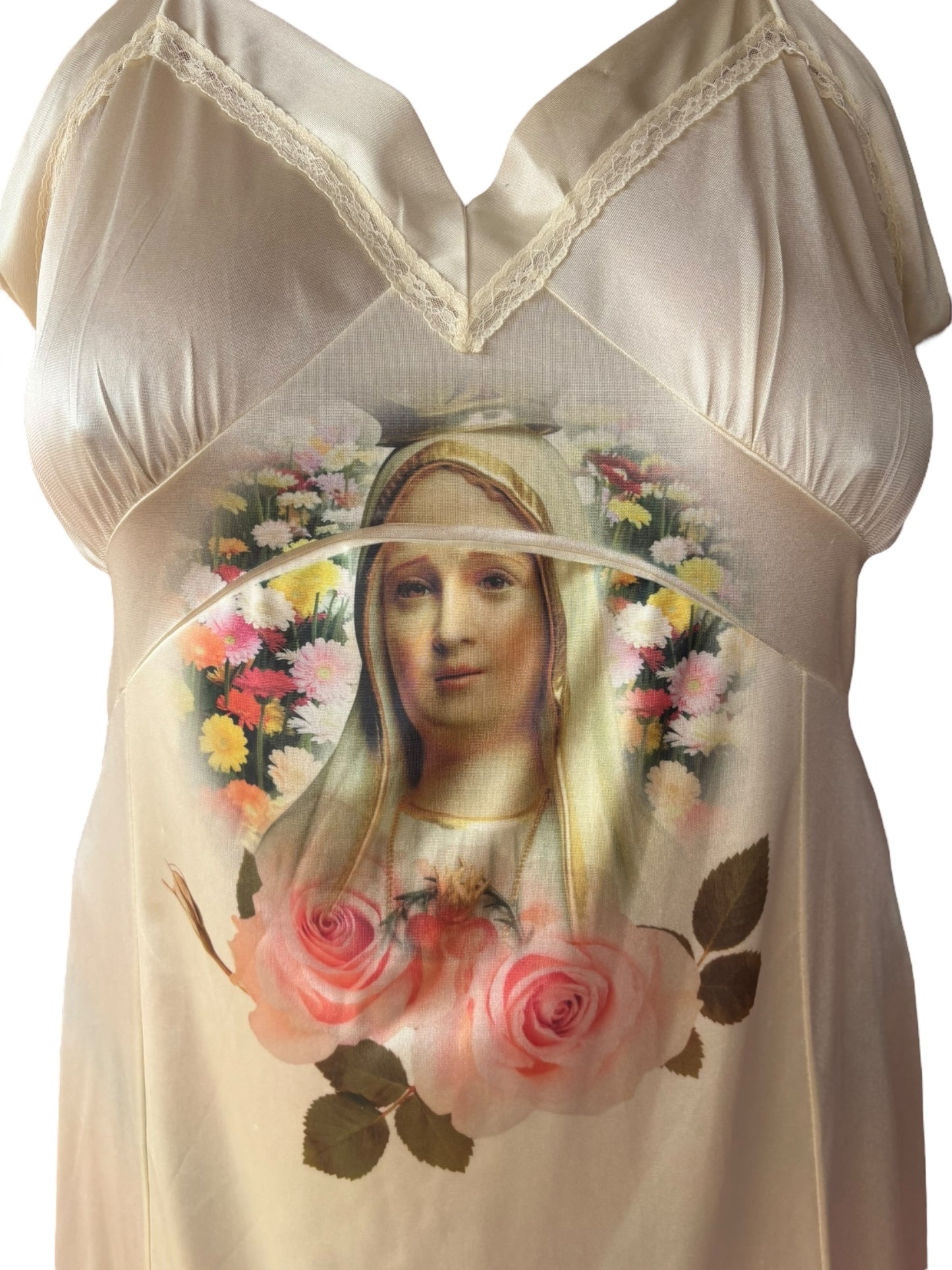 Mary and Roses Cream Slip Dress - 3X