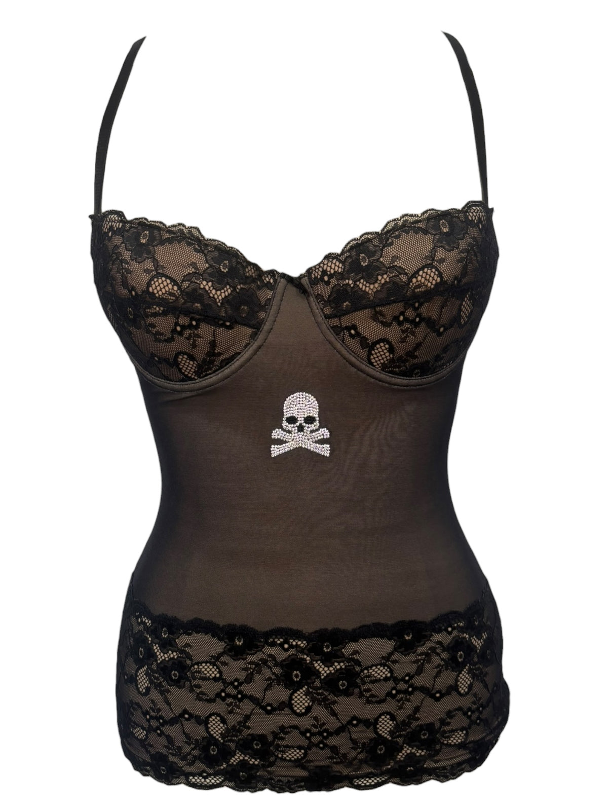 Lace and Crossbones Bustier - XS/S