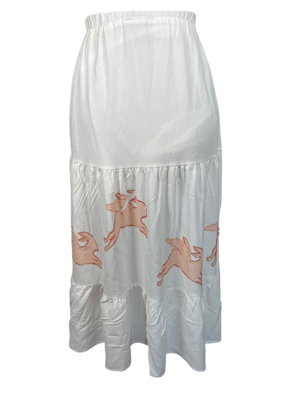 Leaping Light White Skirt - M