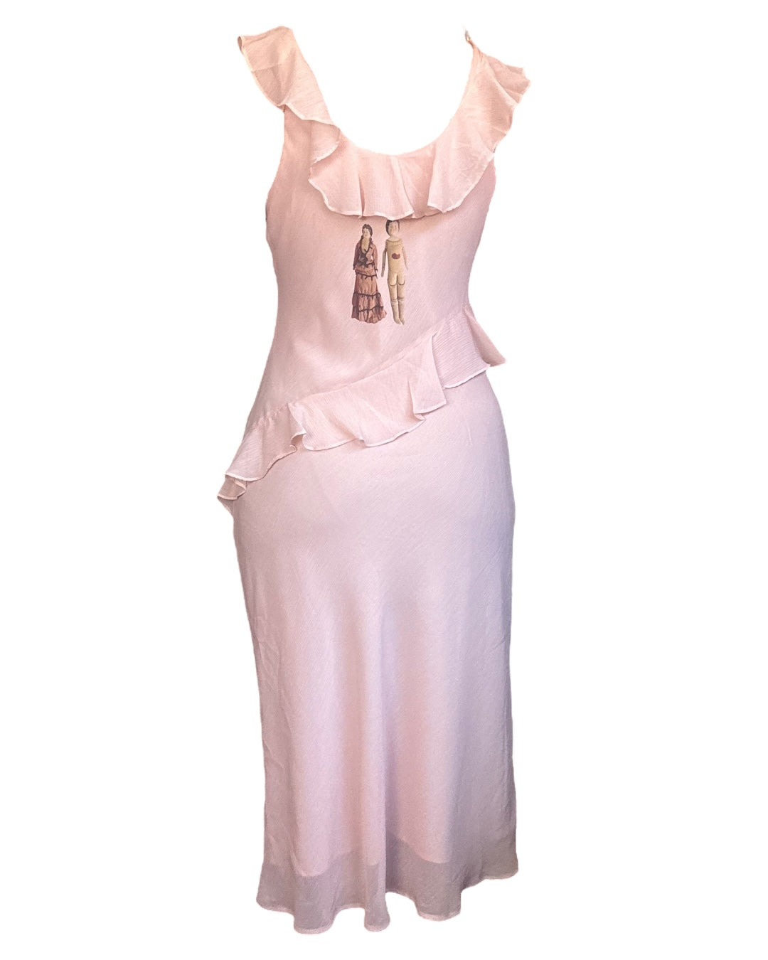 Forget Me Not Pink Ruffle Formal Dress - M/L