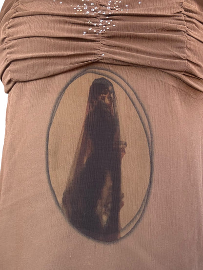 Victorian Mourning Brown Tank - L