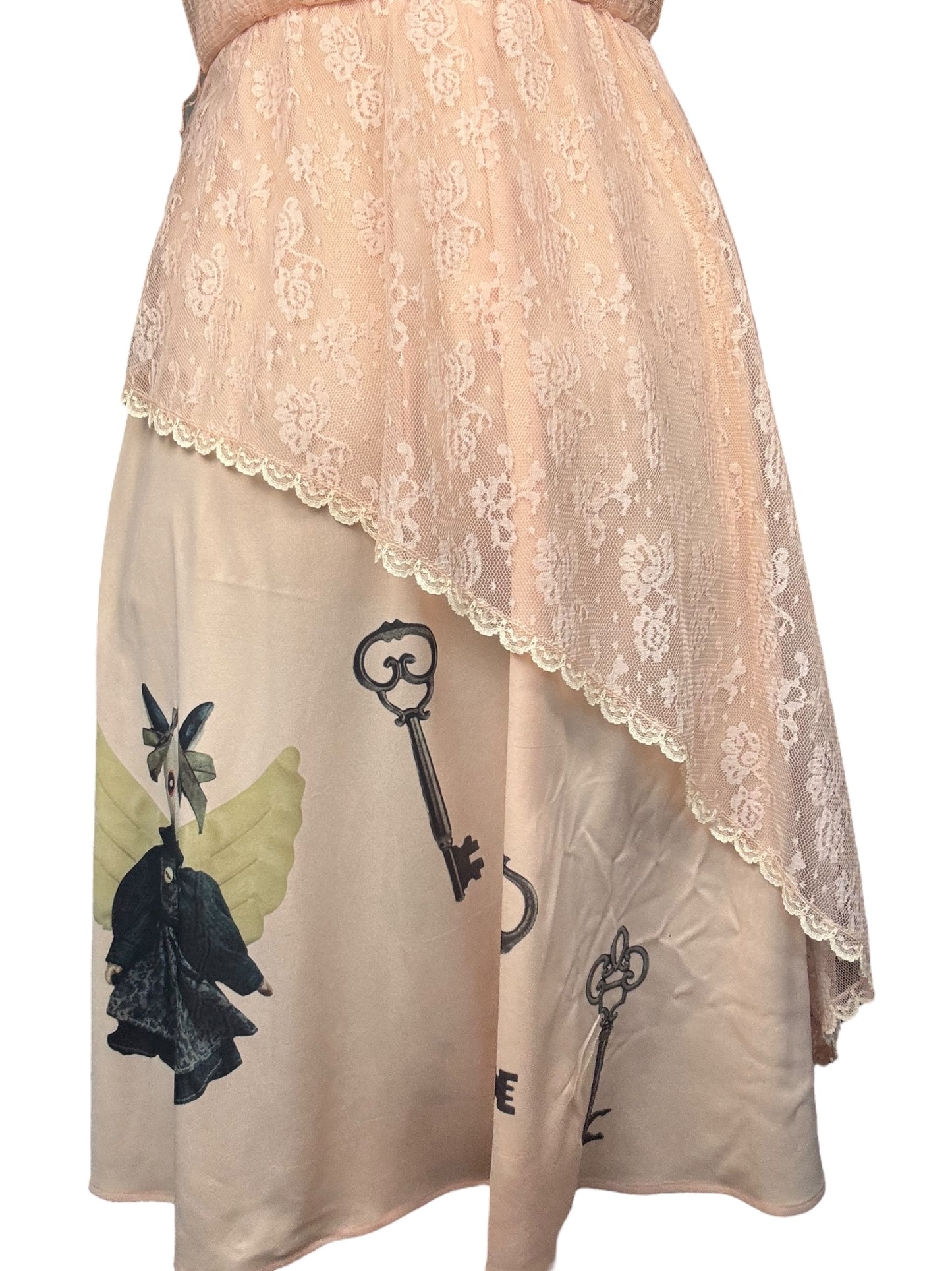 Soiled Delusions Peach Vintage Dress - L