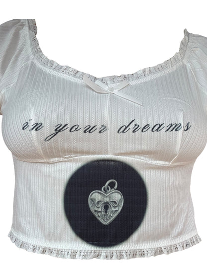 In Your Dreams White Ruffle Set - M/L