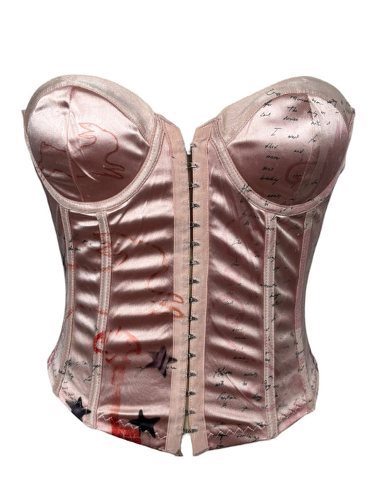 Searching Pink Satin Corset - XS