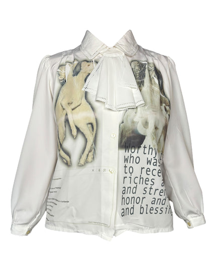Worthy is the Lamb Academic Ruffle Blouse - L/XL