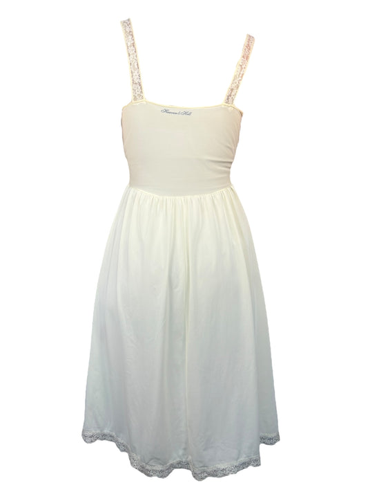 Mother Morphia Pale Yellow Slip Dress - S
