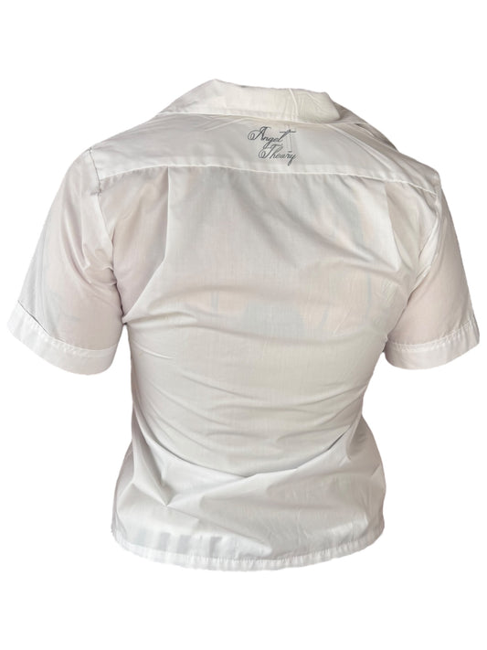 Violent Desire White Shortsleeve Button Up - S/M