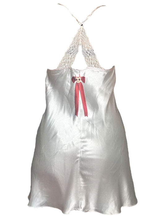 Peering Through The Keyhole White Slip Dress - L/XL