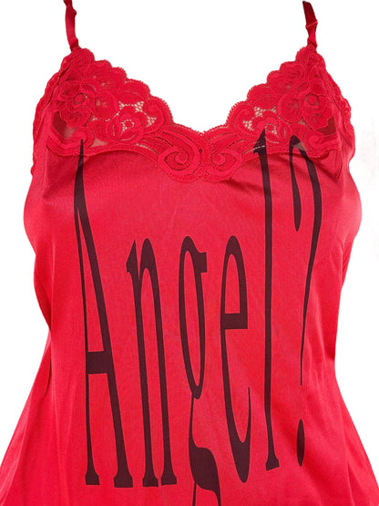 Angel? Red Slip Tank - L