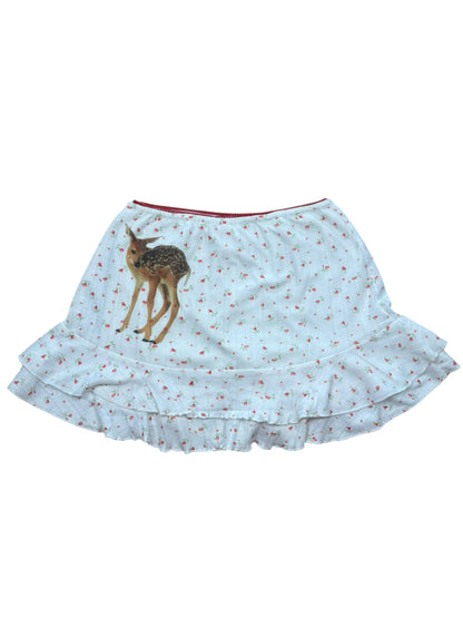 Eat You Up, Deer Floral Mini Skirt - XS