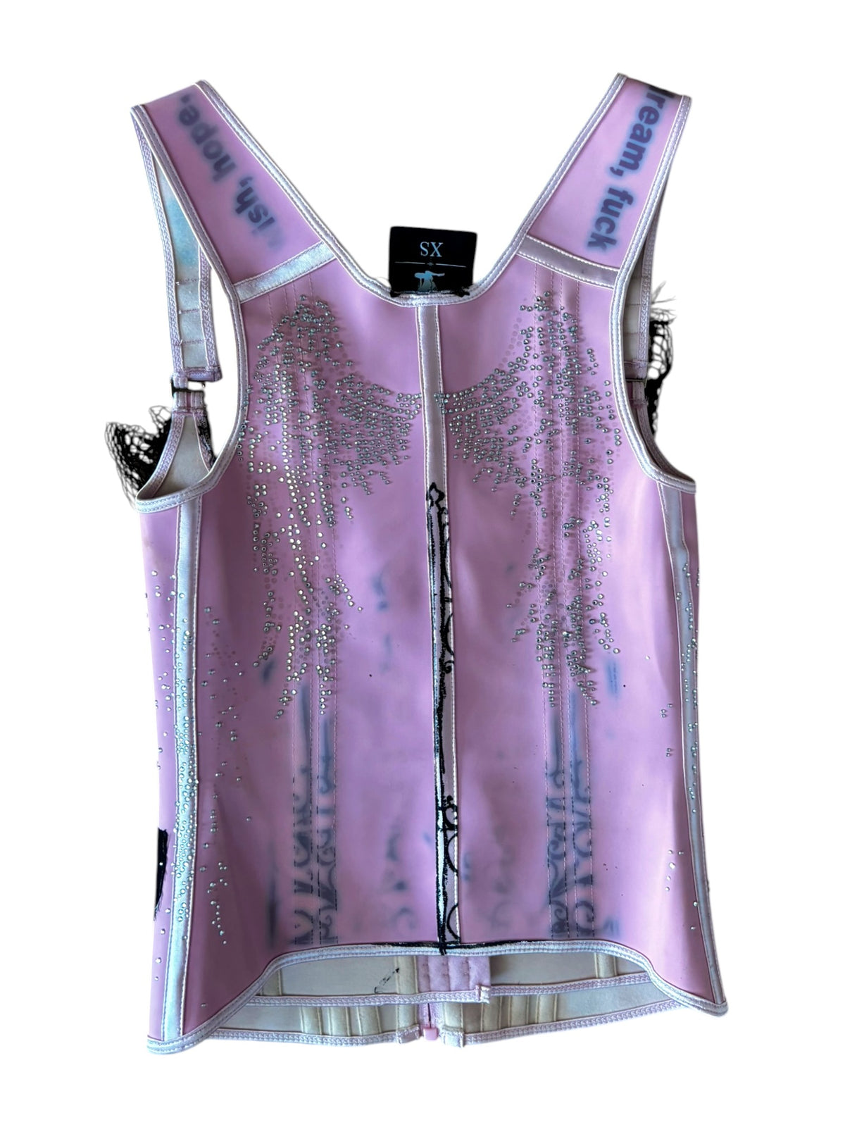 Bittersweetheart Pink Latex Corset - XXXS