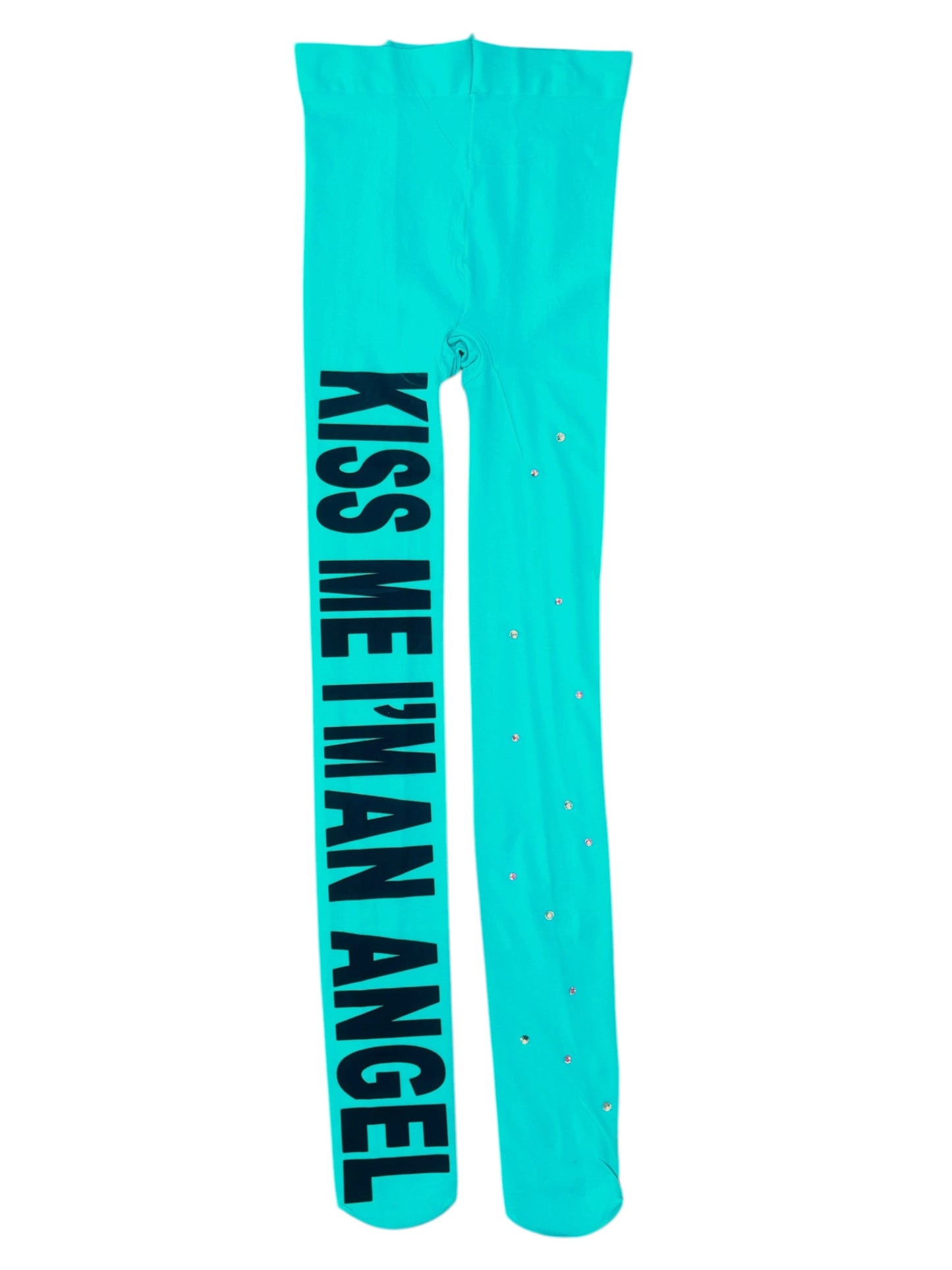 Kiss Me I'm an Angel Aquamarine Tights