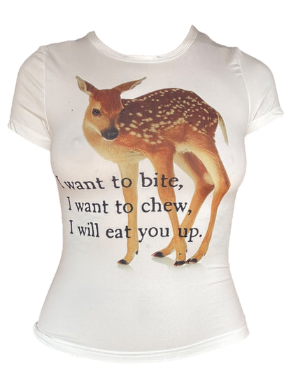 Eat You Up, Deer White Tee