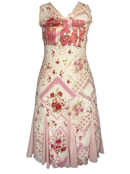 Kiss Me I'm Gay Floral 90's Dress - M/L