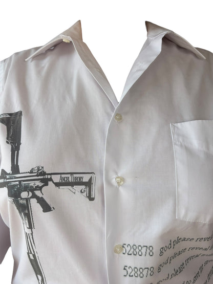 To Pray is to Beg White Button Up - 1X/2X