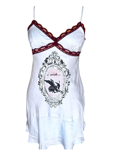 I Wish... Blue/Maroon Slip Dress - S