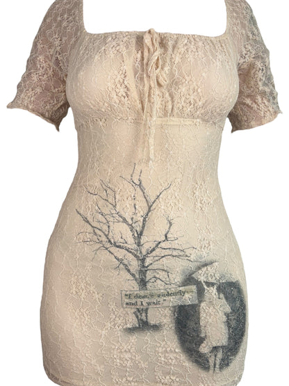 Violent Desires Lace Off Shoulder Dress - S/M