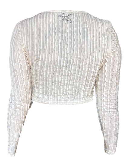Sacred Heart Ruffle Cropped Longsleeve - M/L