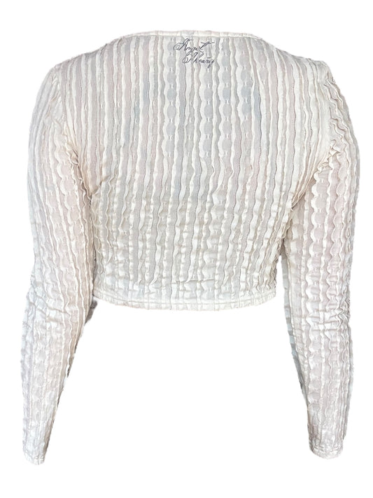 Sacred Heart Ruffle Cropped Longsleeve - M/L