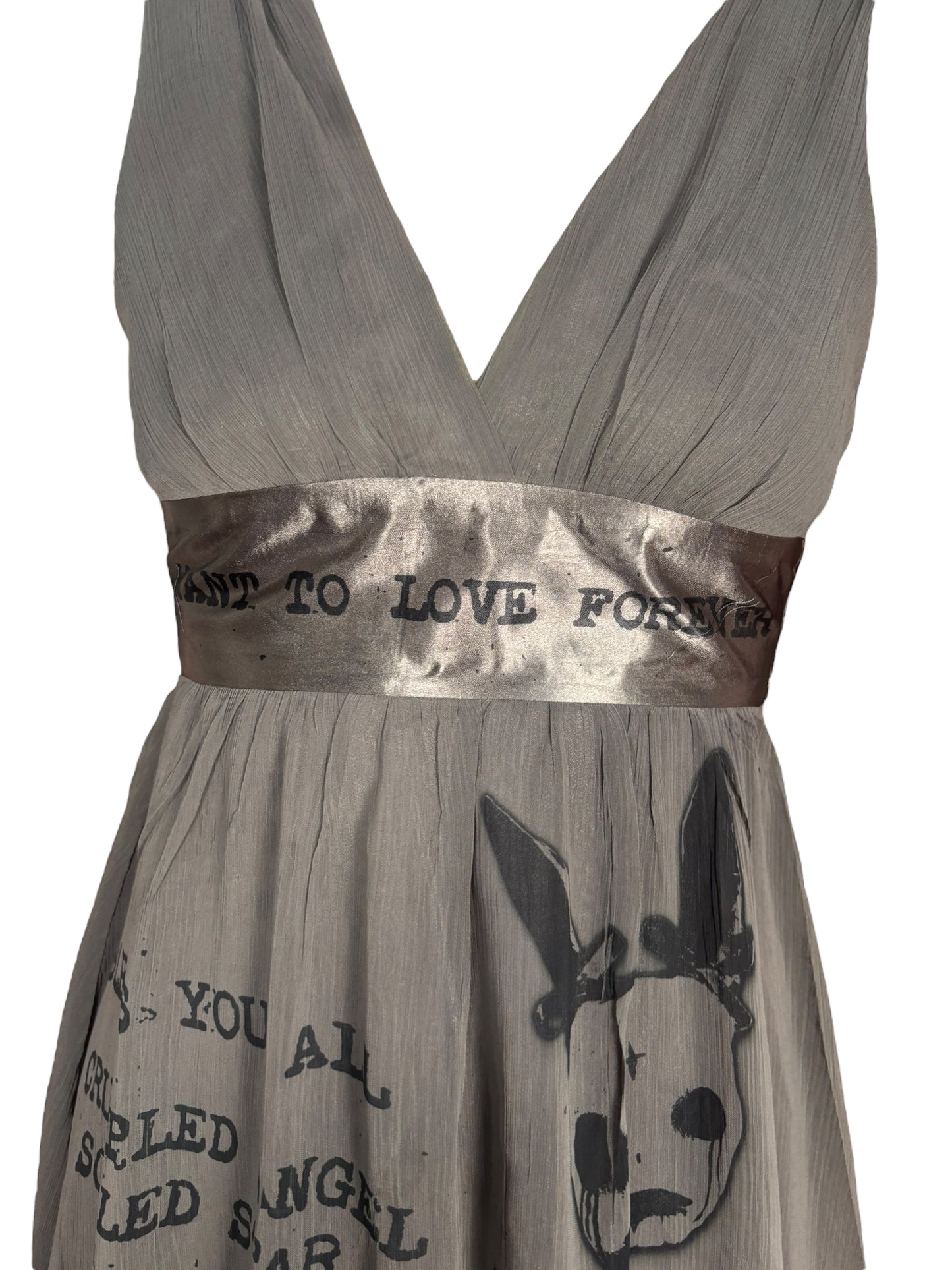 Cherished Slate Chiffon Dress - XS/S
